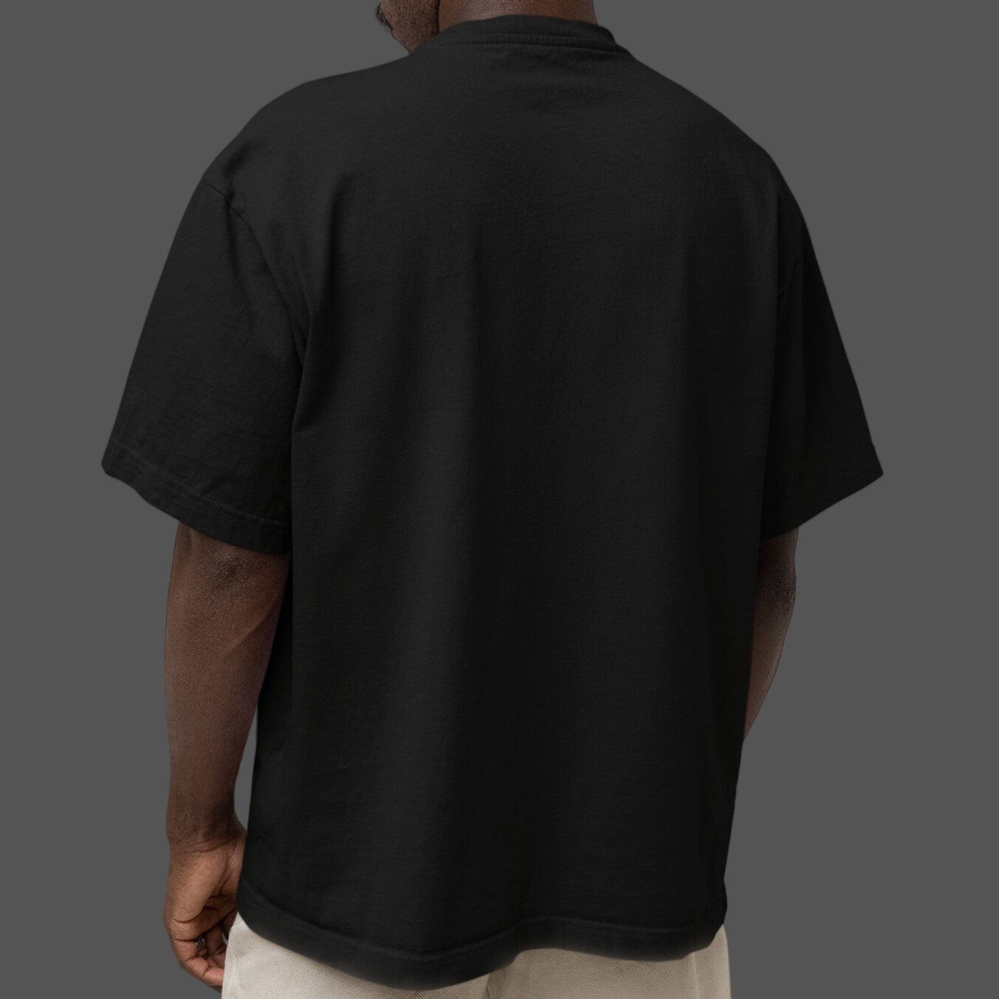 Black Unisex Oversized Solid Tee