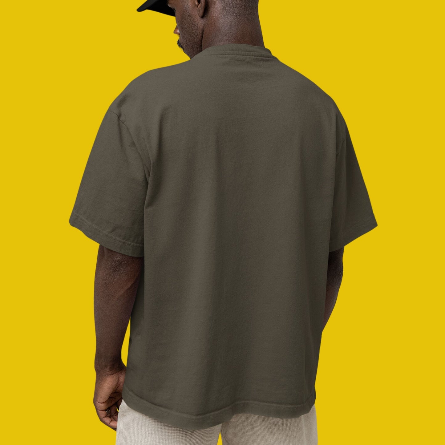 Olive Green Unisex Oversized Solid Tee
