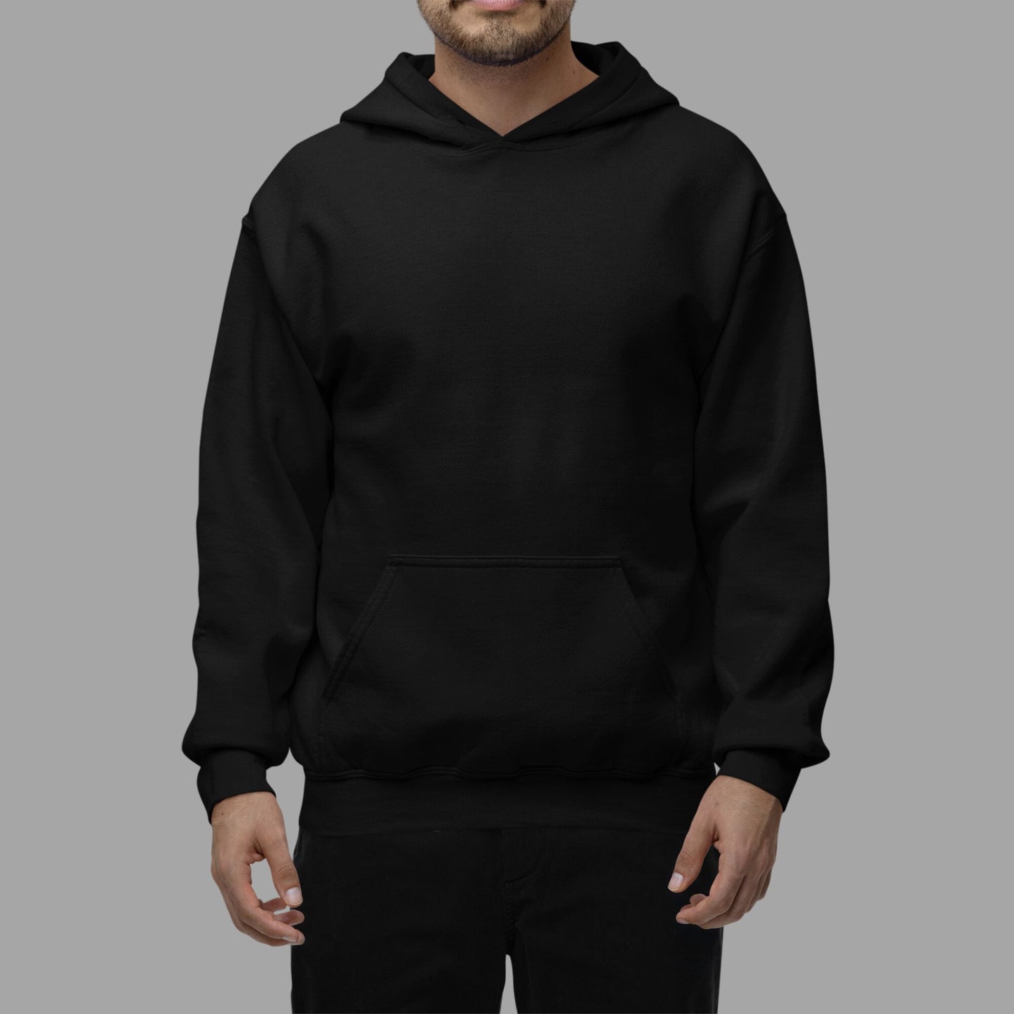 BLACK Oversized Hooded Sweatshirt