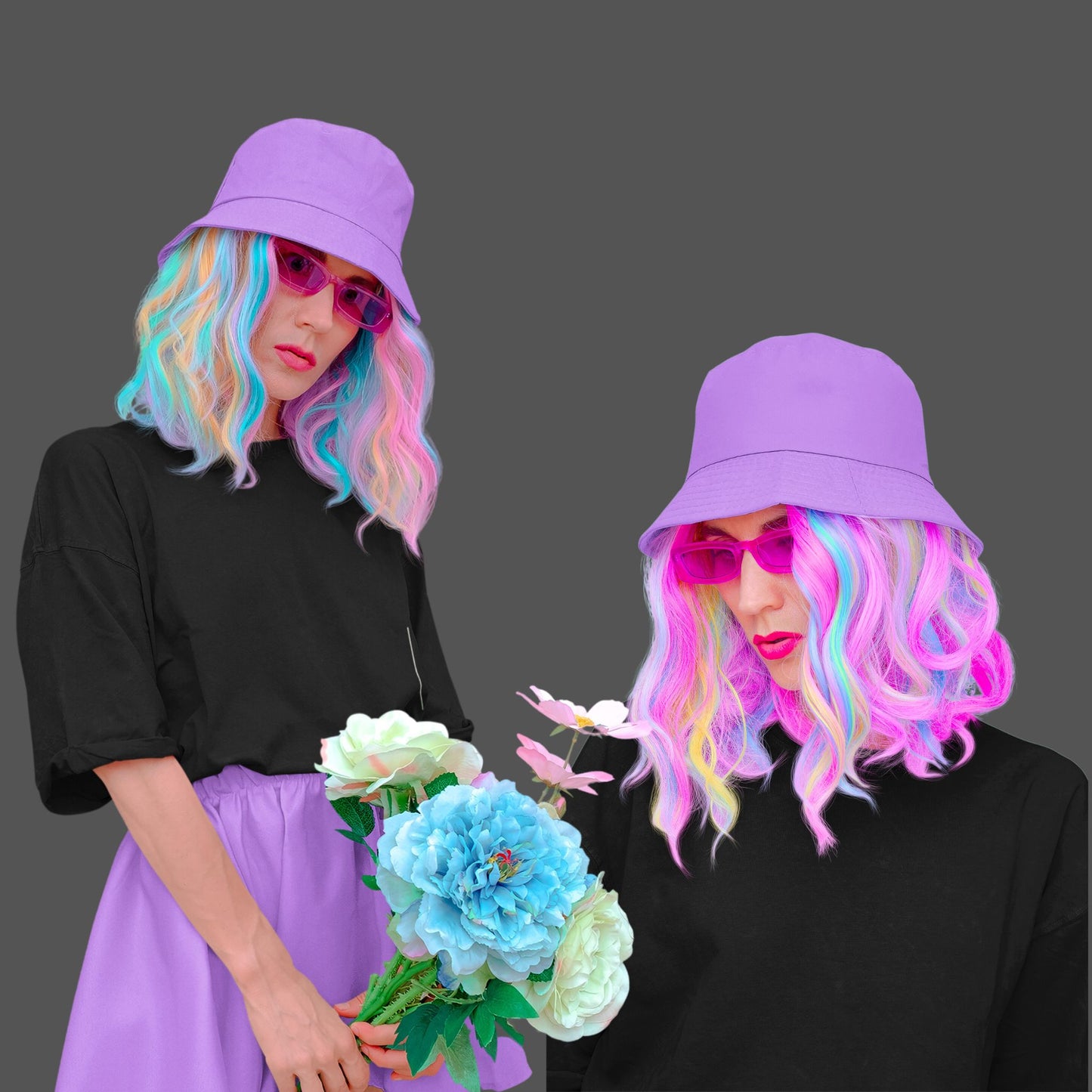 Black Unisex Oversized Solid Tee