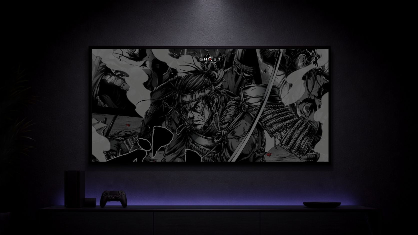Ghost-of-Tsushima_Jin-Sakai-Key-Art_001 Anime Poster wall mockup
