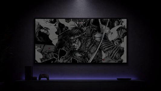 Ghost-of-Tsushima_Jin-Sakai-Key-Art_001 Anime Poster wall mockup