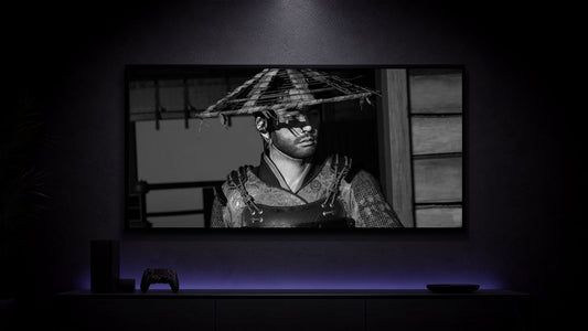 Ghost-of-Tsushima_Jin-Sakai-with-Katana_002 Anime Poster wall mockup