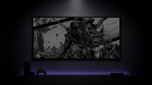Ghost-of-Tsushima_Painted-Samurai-Art_001 Anime Poster wall mockup