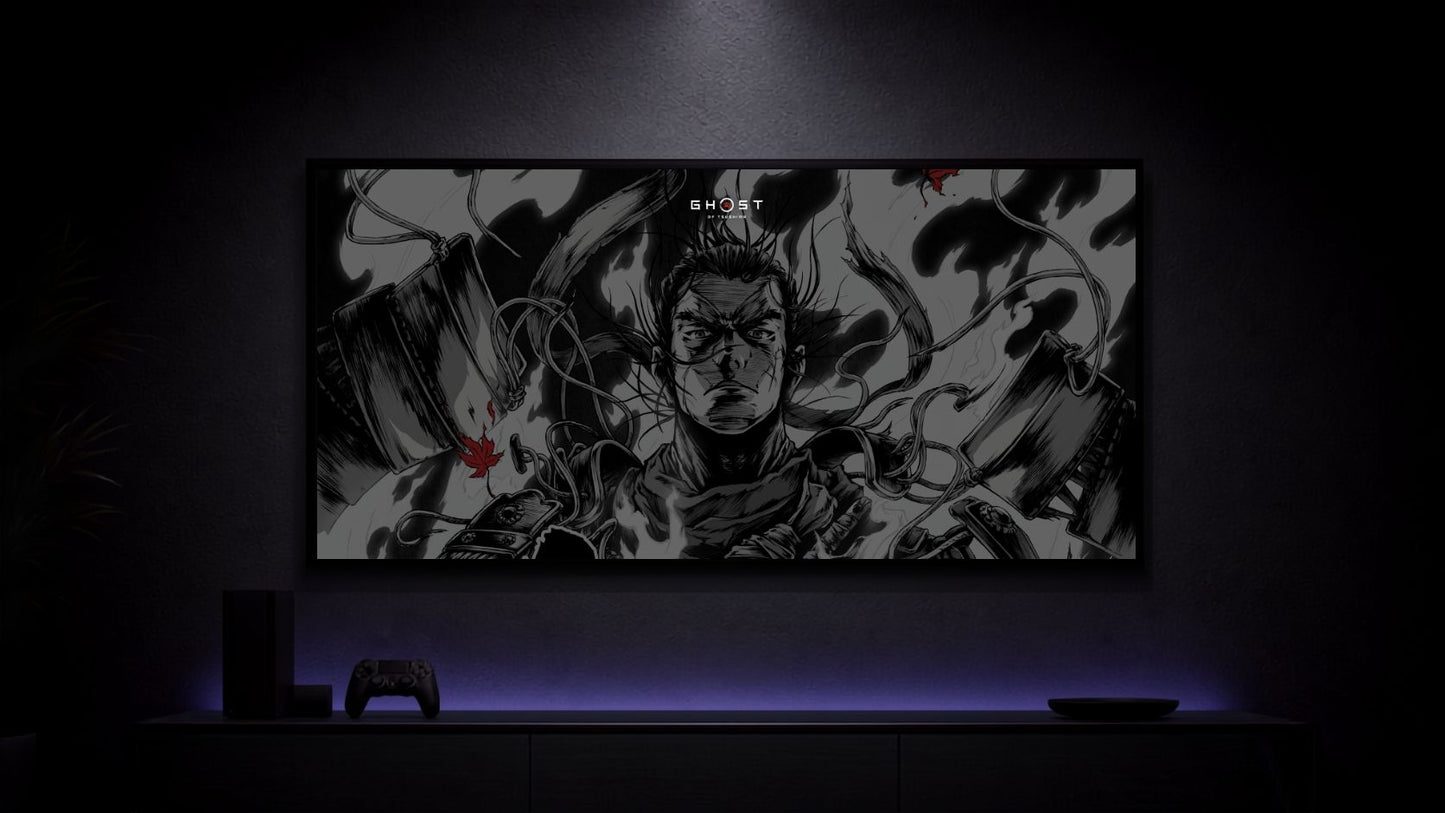Ghost-of-Tsushima_Samurai-Key-Art_001 Anime Poster wall mockup