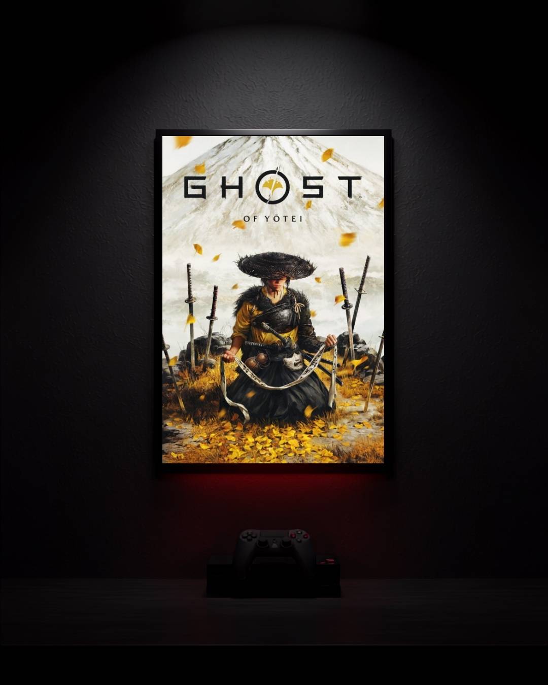 Ghost-of-Yotei_Atsu-with-Katana_001 Anime Poster wall mockup