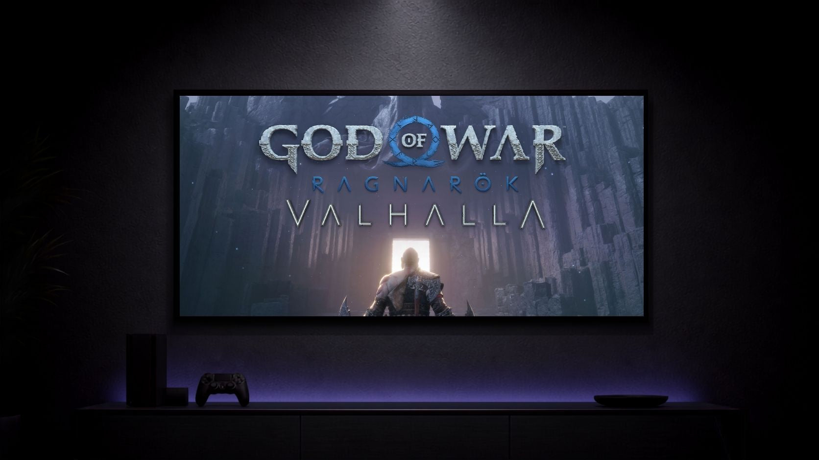 God-of-War-Ragnarok-Valhalla_Valhalla-Key-Art_001 Anime Poster wall mockup