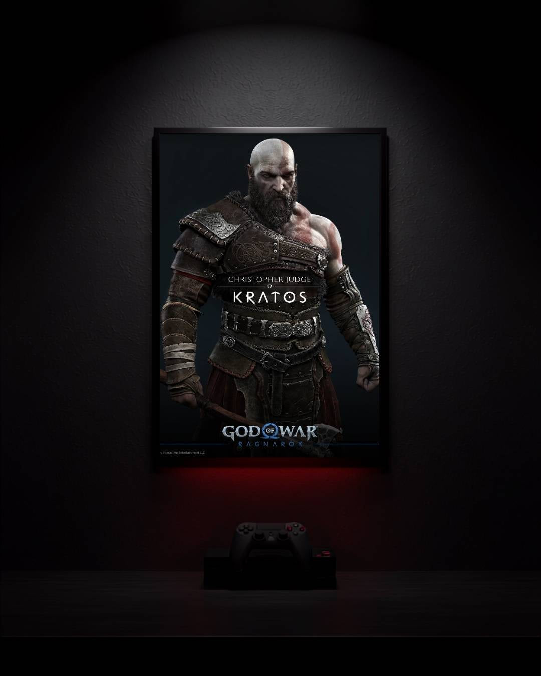 God-of-War-Ragnarok_Kratos_001 Anime Poster wall mockup