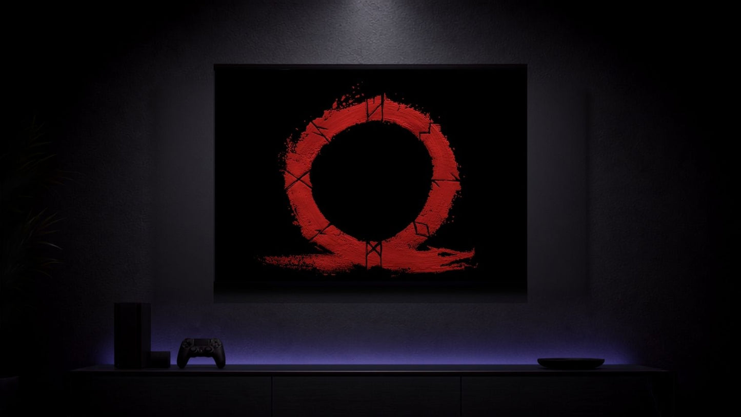 God-of-War_Kratos-and-Mimir_001 Anime Poster wall mockup