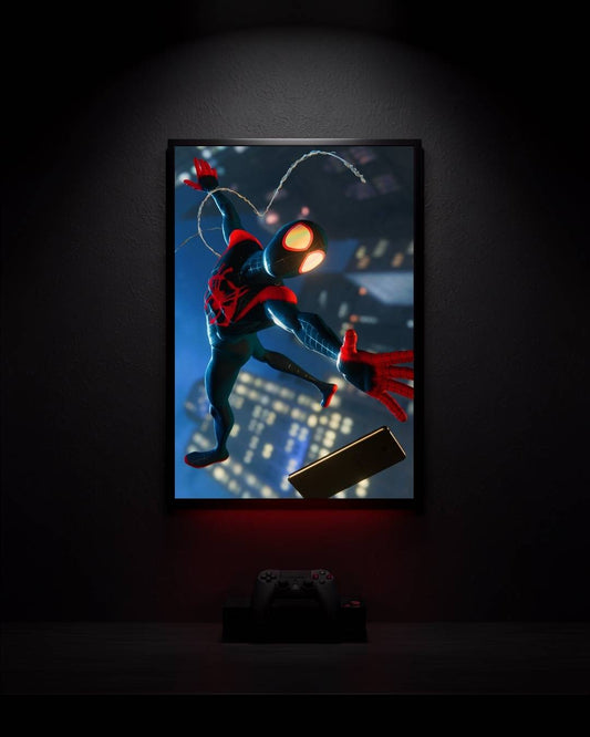 Marvel-Spider-Man-2_Miles-Morales_001 Anime Poster wall mockup