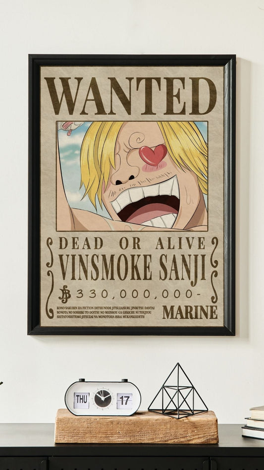 WANTED SANJI POSTER